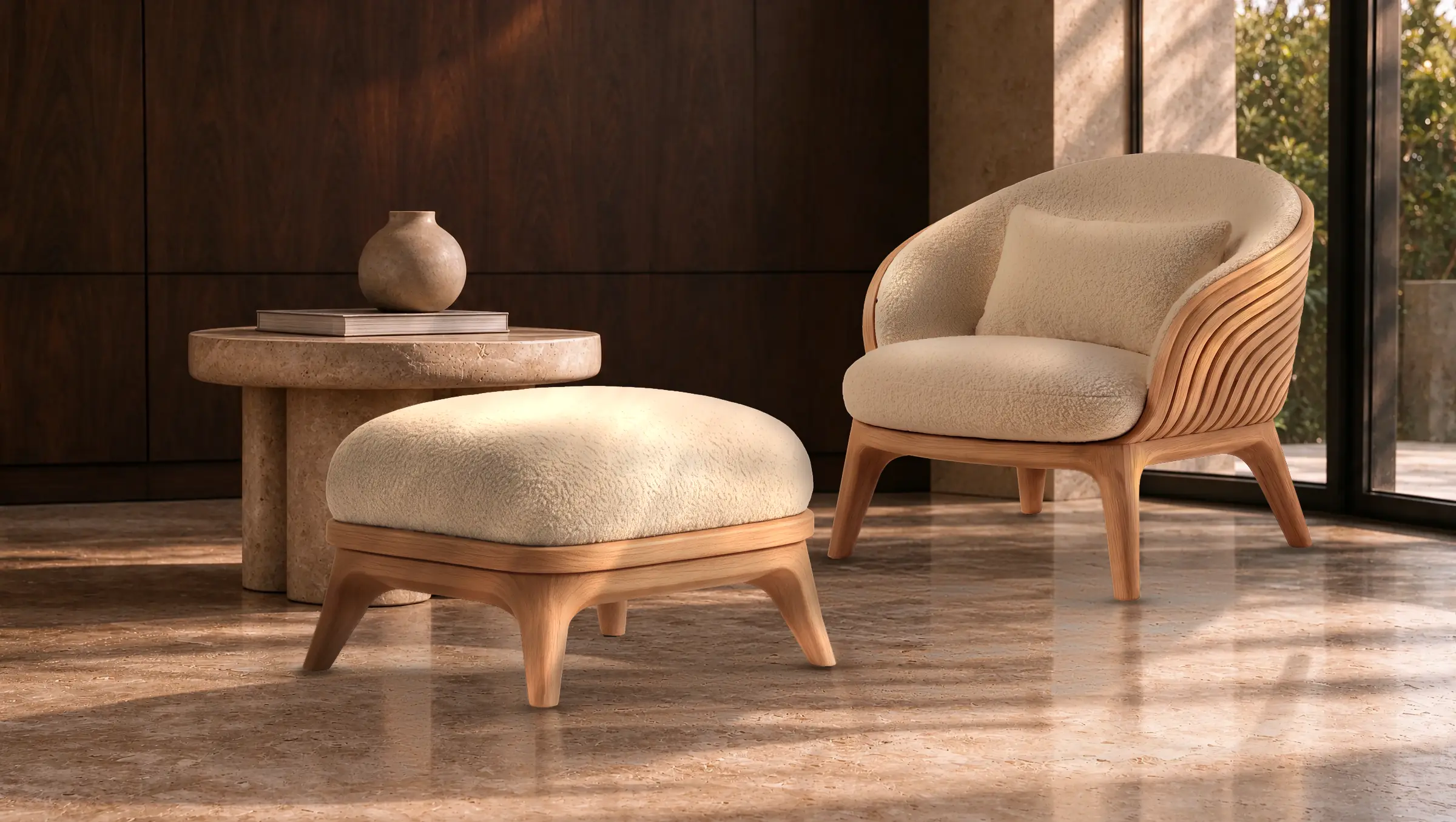 Ottoman in an interior