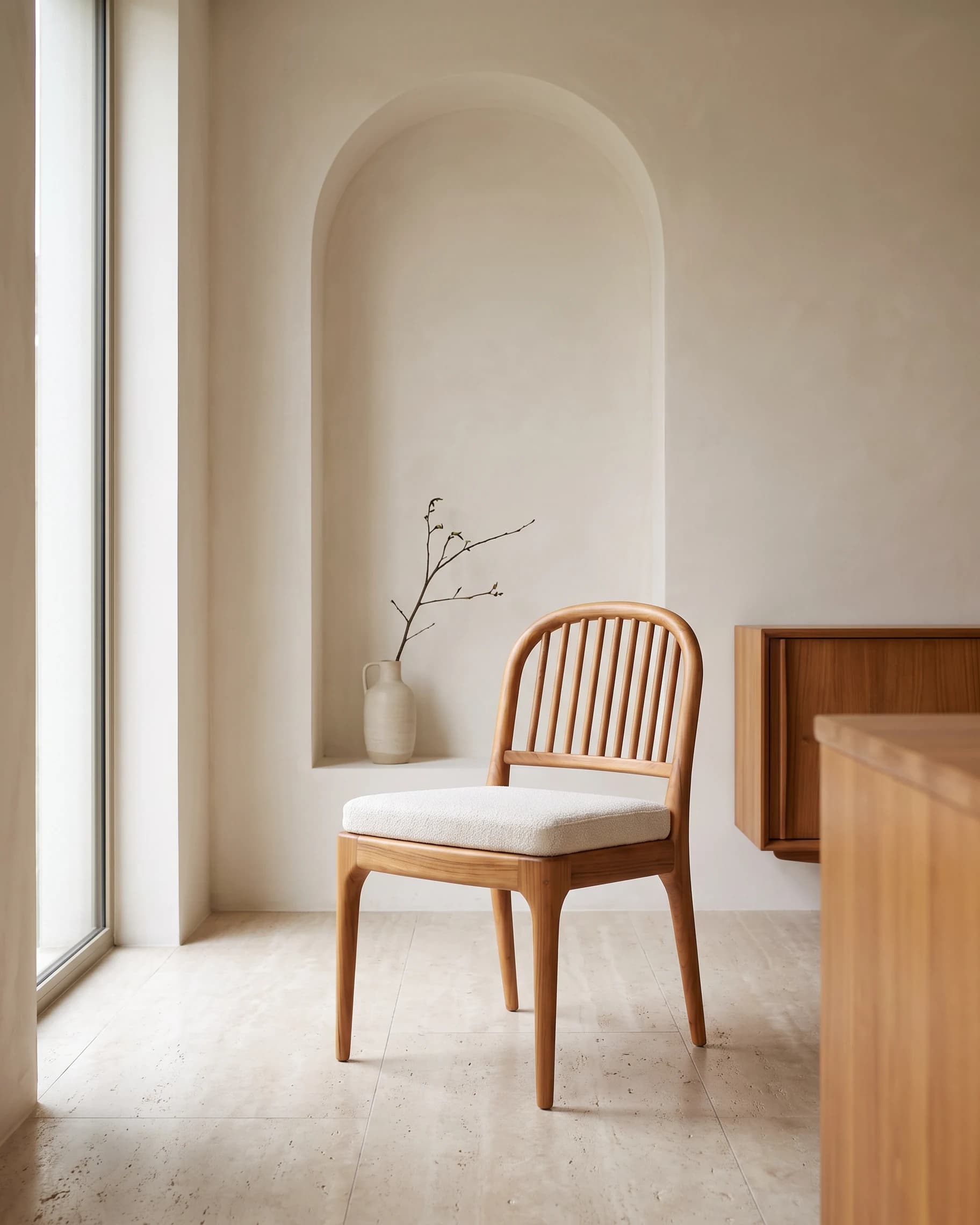 Side Chair with spindle back in an interior