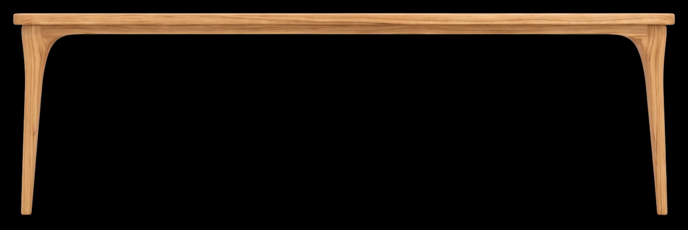 Frame Dining Table in Light Oak, front view