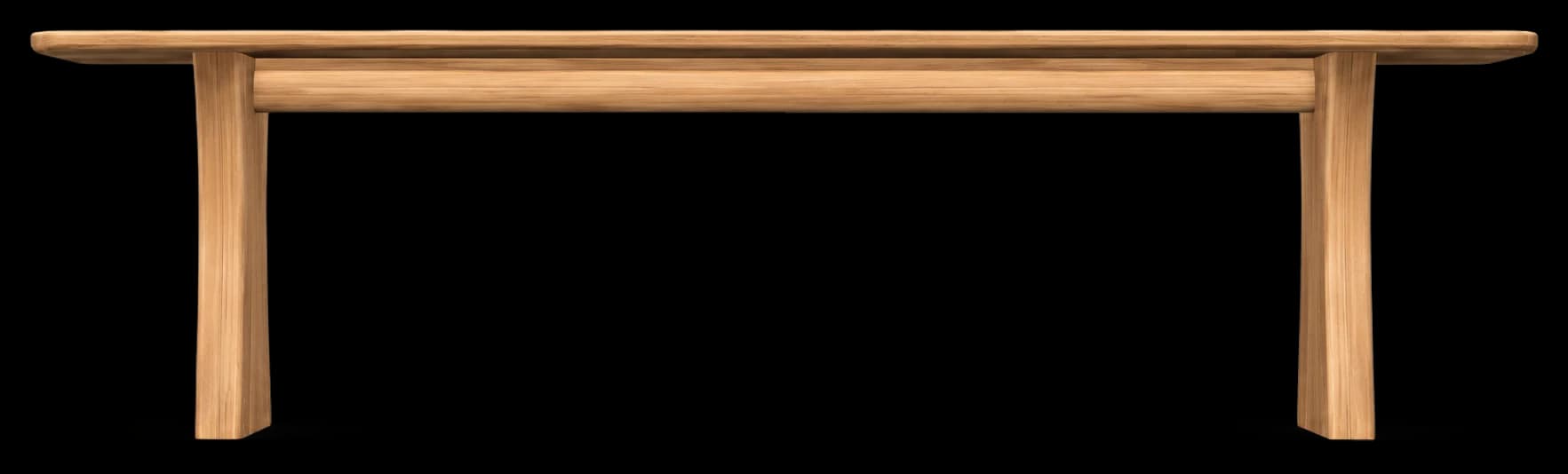 Panel Table in Light Oak, front view