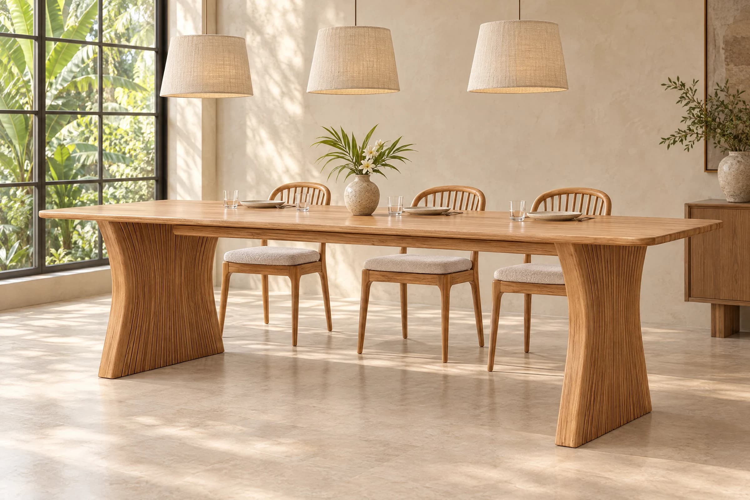 Panel Table in an interior