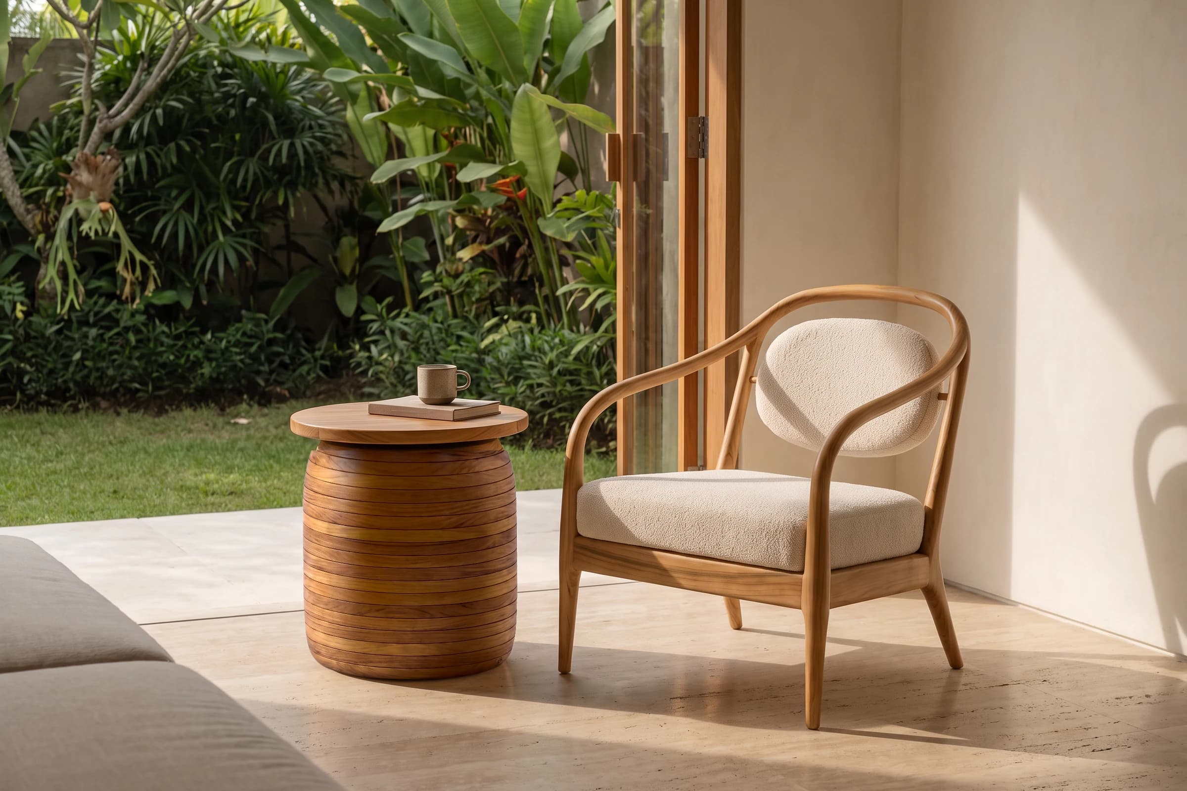 Drum Side Table in an interior