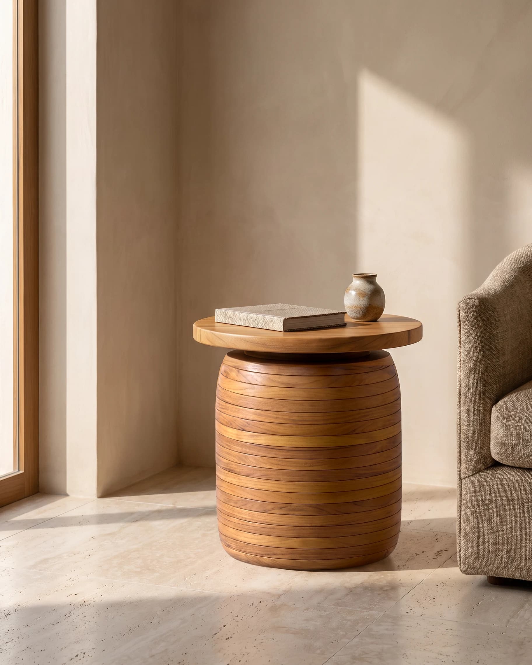 Drum Side Table in an interior