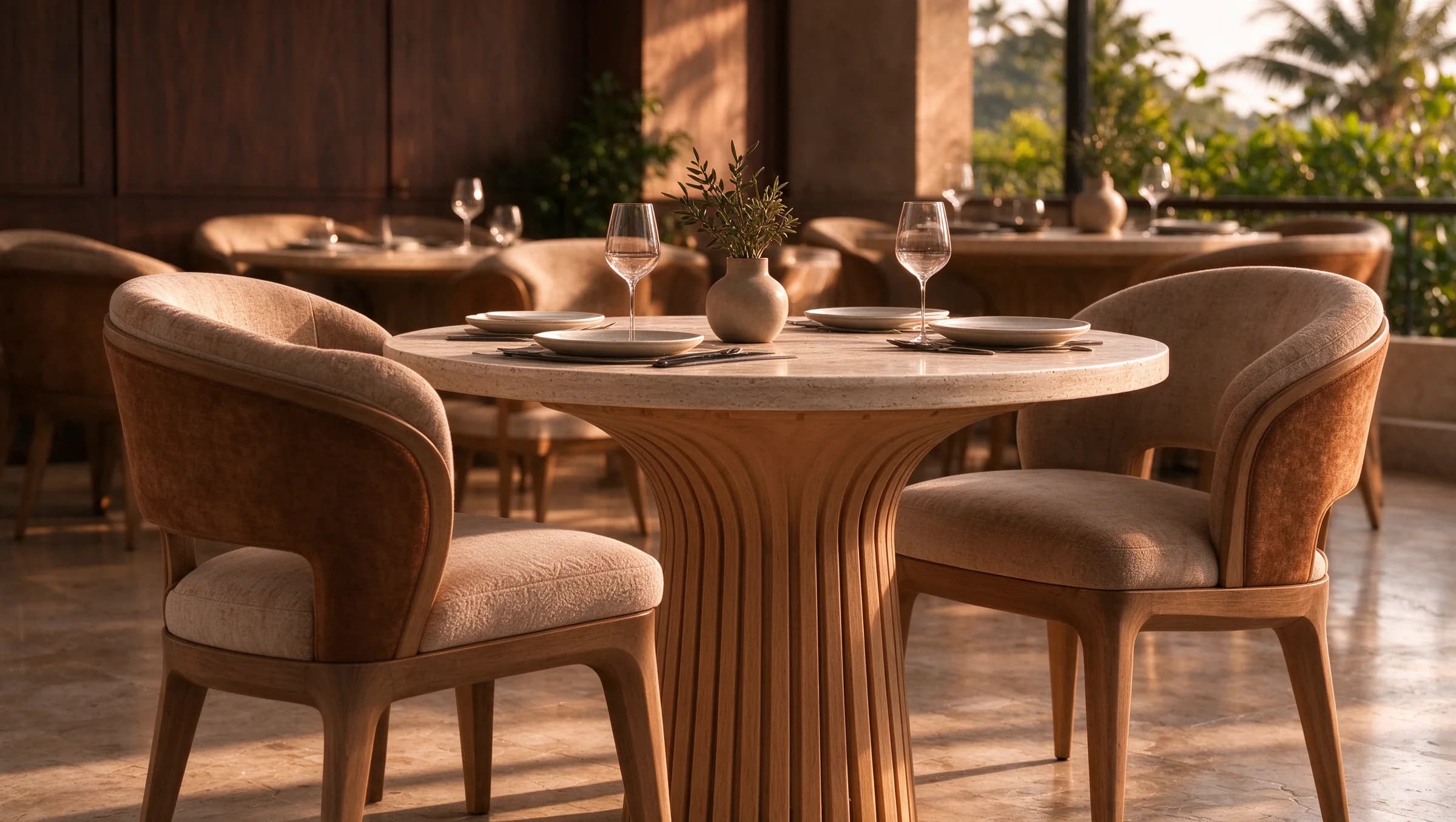 Restaurant Table in an interior