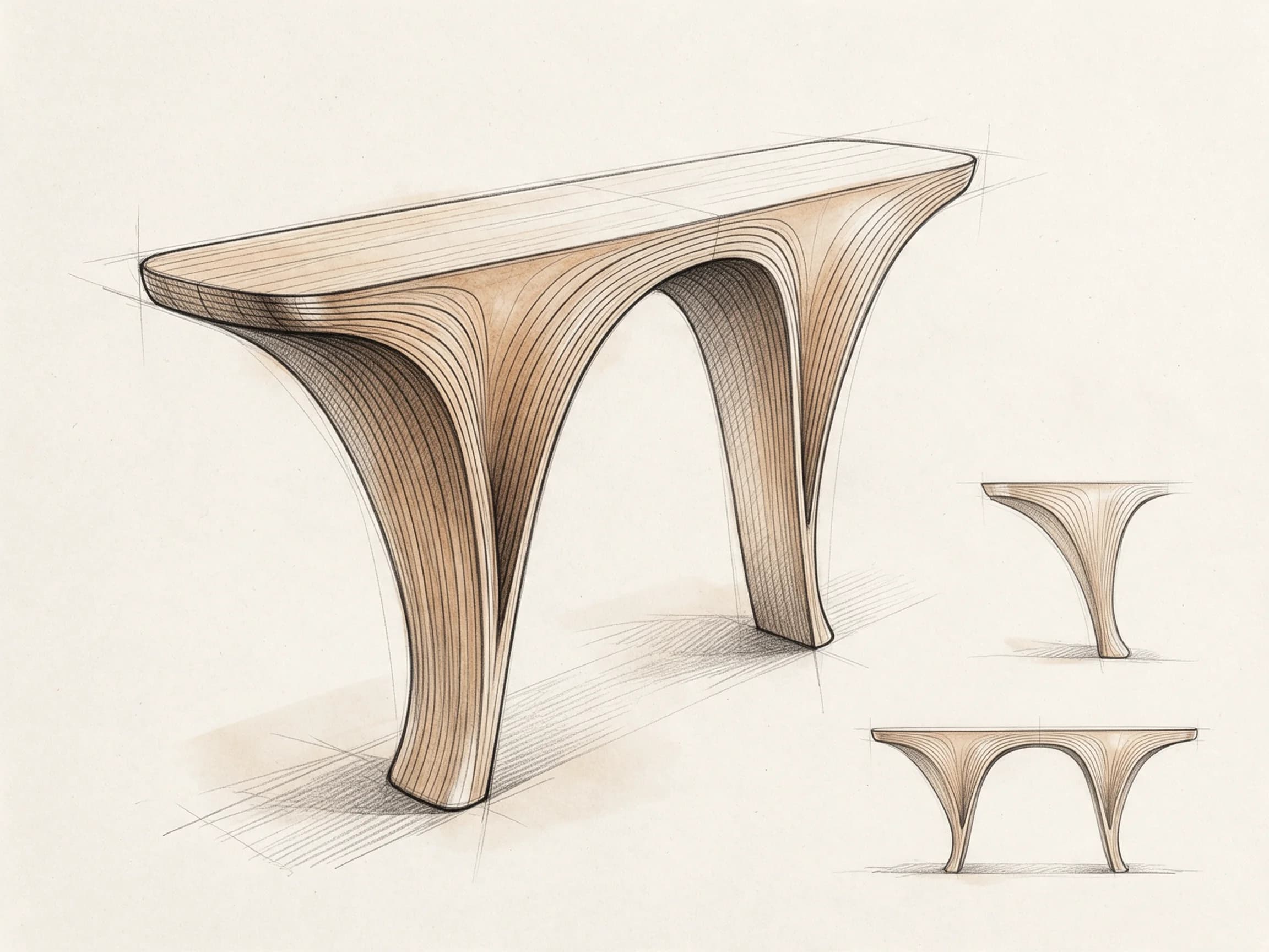 STUDY 08 — Console — falling water
