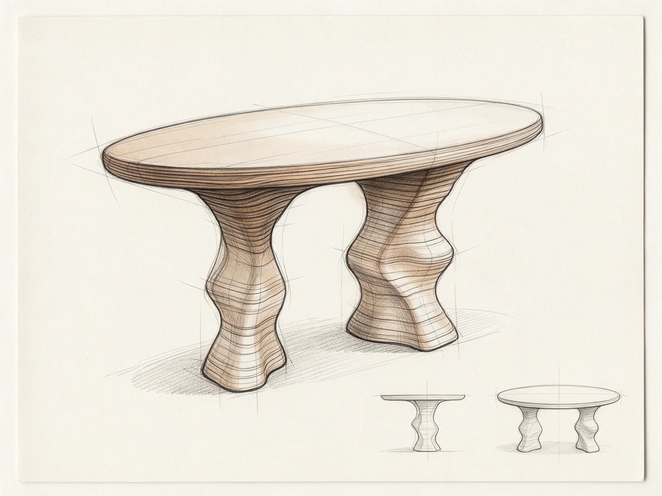 STUDY 10 — Dining table — canyon strata